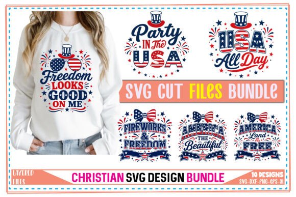 4th of July Free PNG Design Bundle 01: Your Instant Patriotic Toolkit