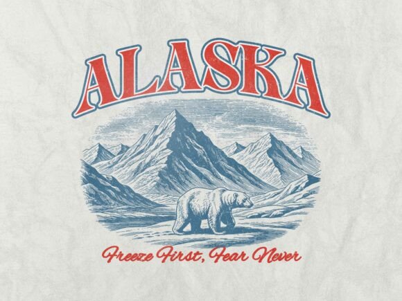 Alaska Vintage Retro Tshirt Design: A Designer's Asset