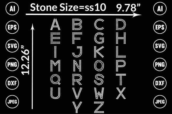 Alphabet Rhinestone Templates Design: Sparkle for Creative Projects