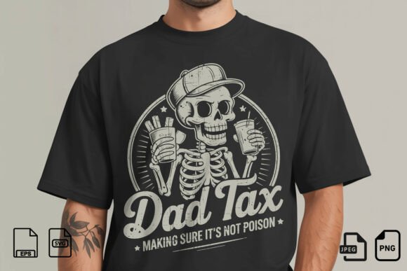 Dad Tax Skeleton SVG: The Ultimate Snack-Themed Design