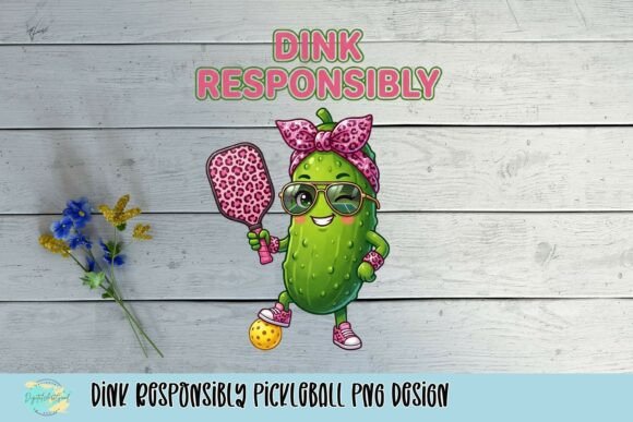 Dink Responsibly Pickleball PNG Design: A Playful Asset for Modern Branding