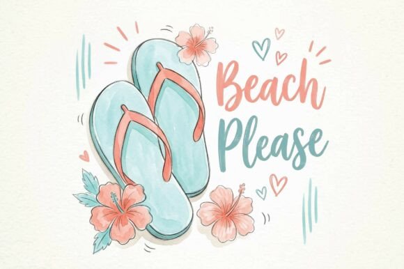 Flip Flops Summer Sublimation Design: Your Key to Beachy Creativity