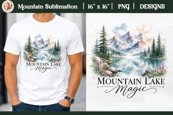 Mountain Lake Magic Sublimation Design